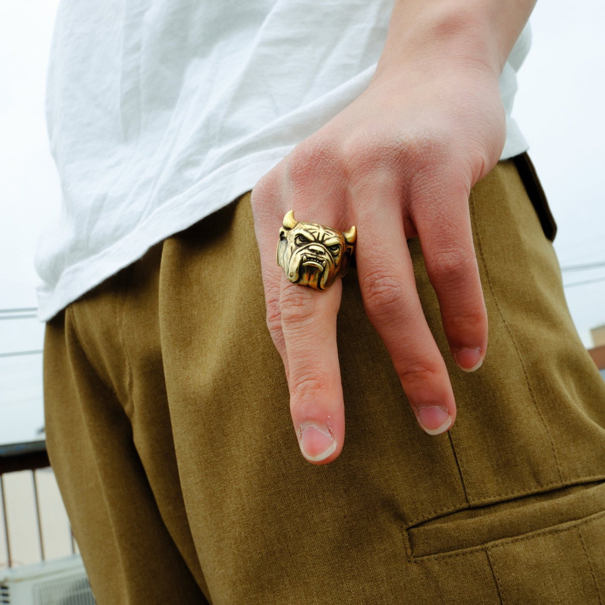 BLUE DOG RING (BRASS)