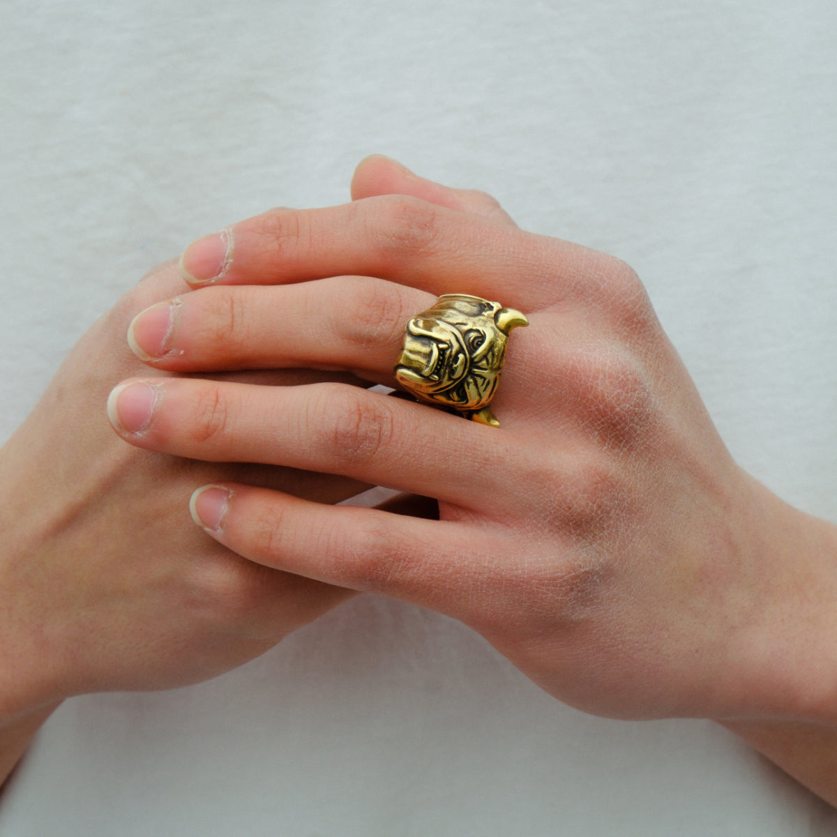 BLUE DOG RING (BRASS)