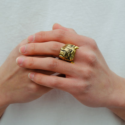 BLUE DOG RING (BRASS)