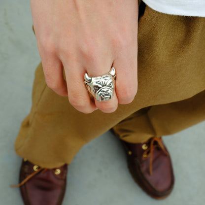 BLUE DOG RING (SILVER)